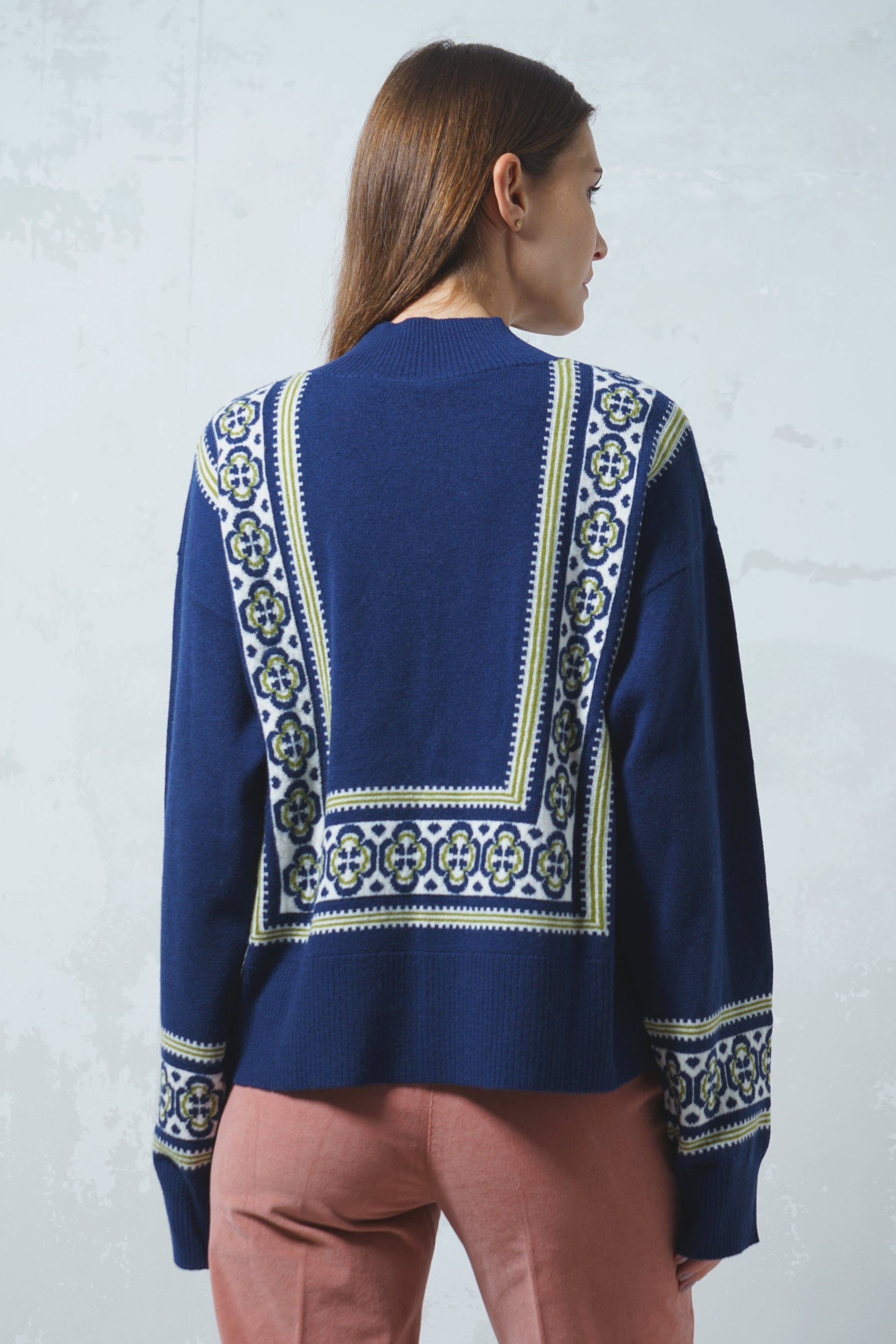 MAGLIONE BLU HAPPY SHEEP